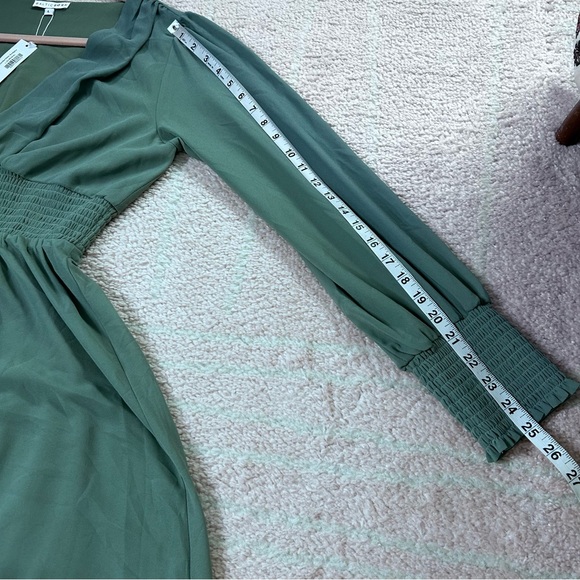 NWT Baltic Born Olivia Maxi Dress Eucalyptus Green Long Sleeve Size Large - Picture 11 of 12